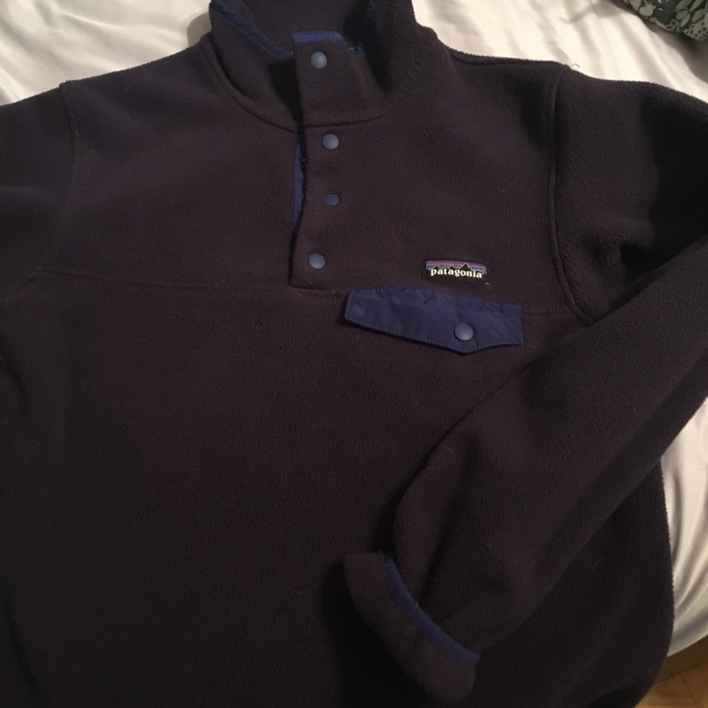 Patagonia synchilla fleece purple and blue small